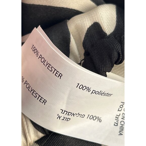 Black Tape Wide Leg Pants Abstract Print Palazzo Trouser Flowy Resort Chic Small - Picture 6 of 6